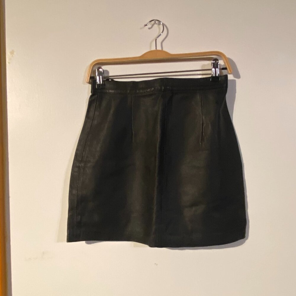 Black Leather Mini Skirt